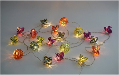 Kasbah Glass Lanterns Decorative Light Chain   - 20 Led Indoor Light Chain - li913 - Image 2