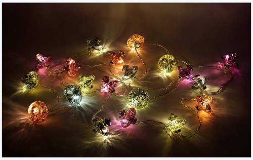 Kasbah Glass Lanterns Decorative Light Chain   - 20 Led Indoor Light Chain - li913 - Image 3
