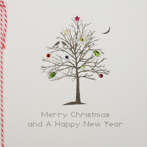 Merry Christmas / New Year - Handmade Open Christmas Card  - AT9