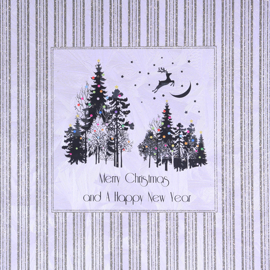 Merry Christmas - New Year / Forest - Boxed Christmas Cards 6 Per Box CK5