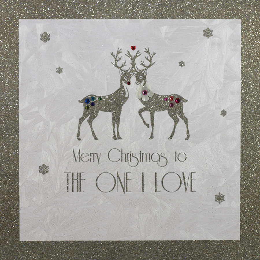 To The One I Love - Large Handmade Christmas Card - LAT9