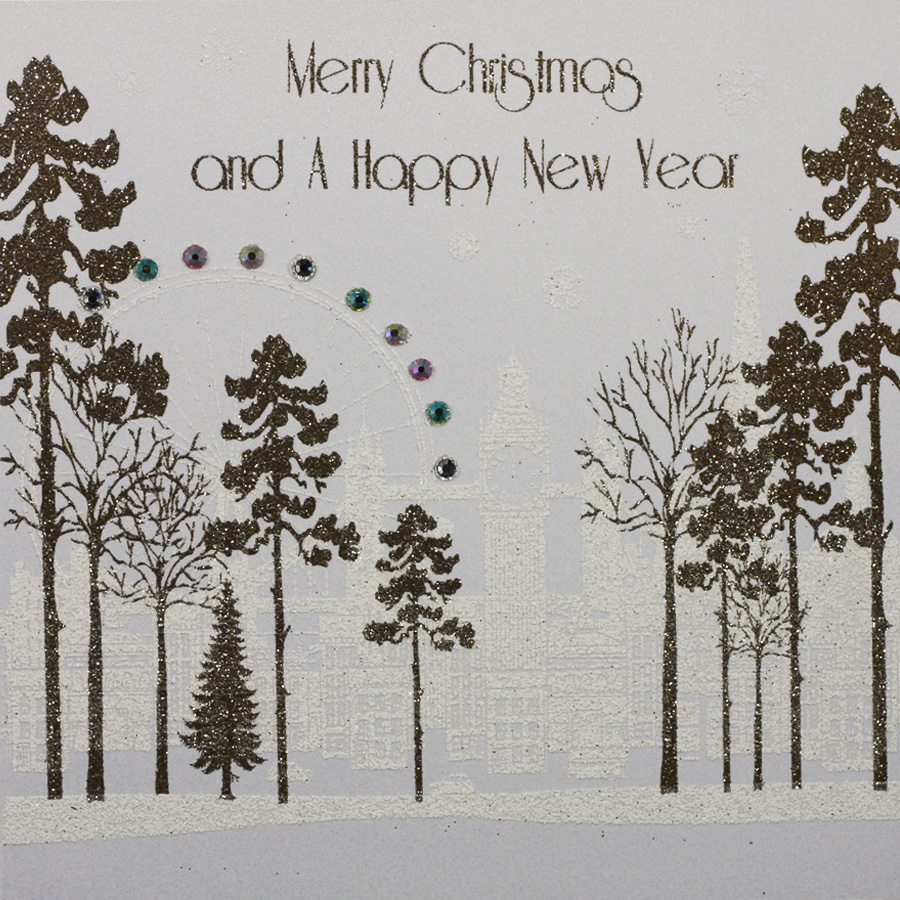 Merry Christmas / New Year - Handmade Open Christmas Card - MK2
