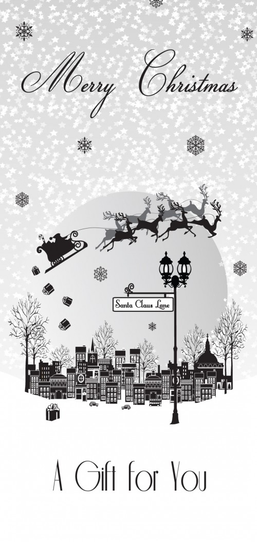 Santa Claus lane -  Quality Hand Finished Gift Wallet  - XW1