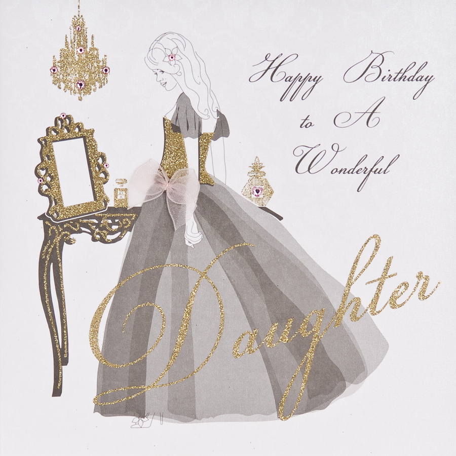Wonderful Daughter - Handmade Birthday Card - ET27