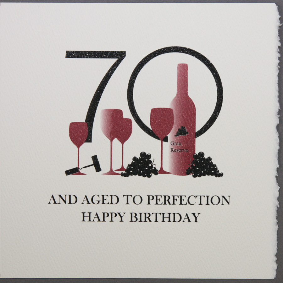 70 & Aged To Perfection - Quality Birthday Card - D11