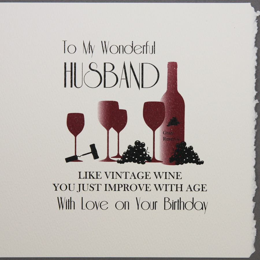 To My Wonderful Husband - Quality Birthday Card - D18