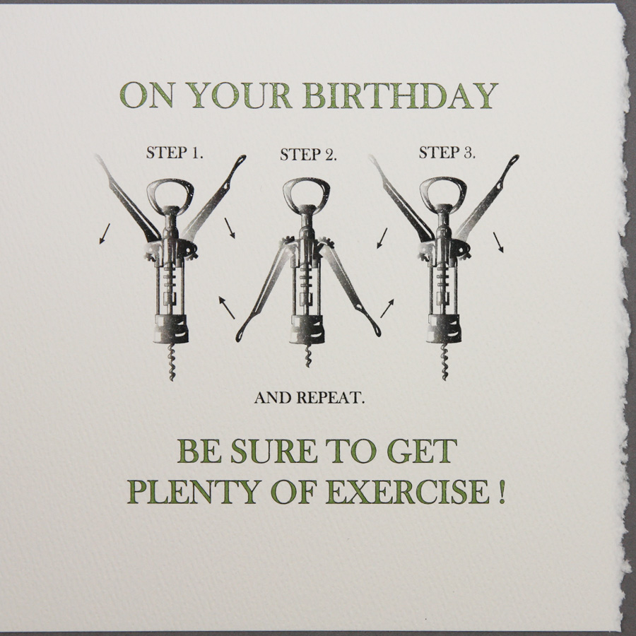 Get Plenty Of Exercise ! Quality Open Birthday Card