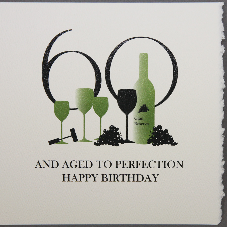 60 & Aged To Perfection - Quality Birthday Card - D9