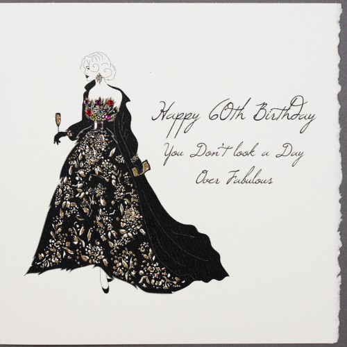 Happy 60th Birthday  -  Handmade Birthday Card -  S30
