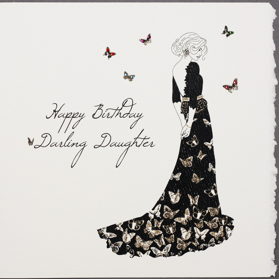 Happy Birthday Darling Daughter - Handmade Birthday Card - S36