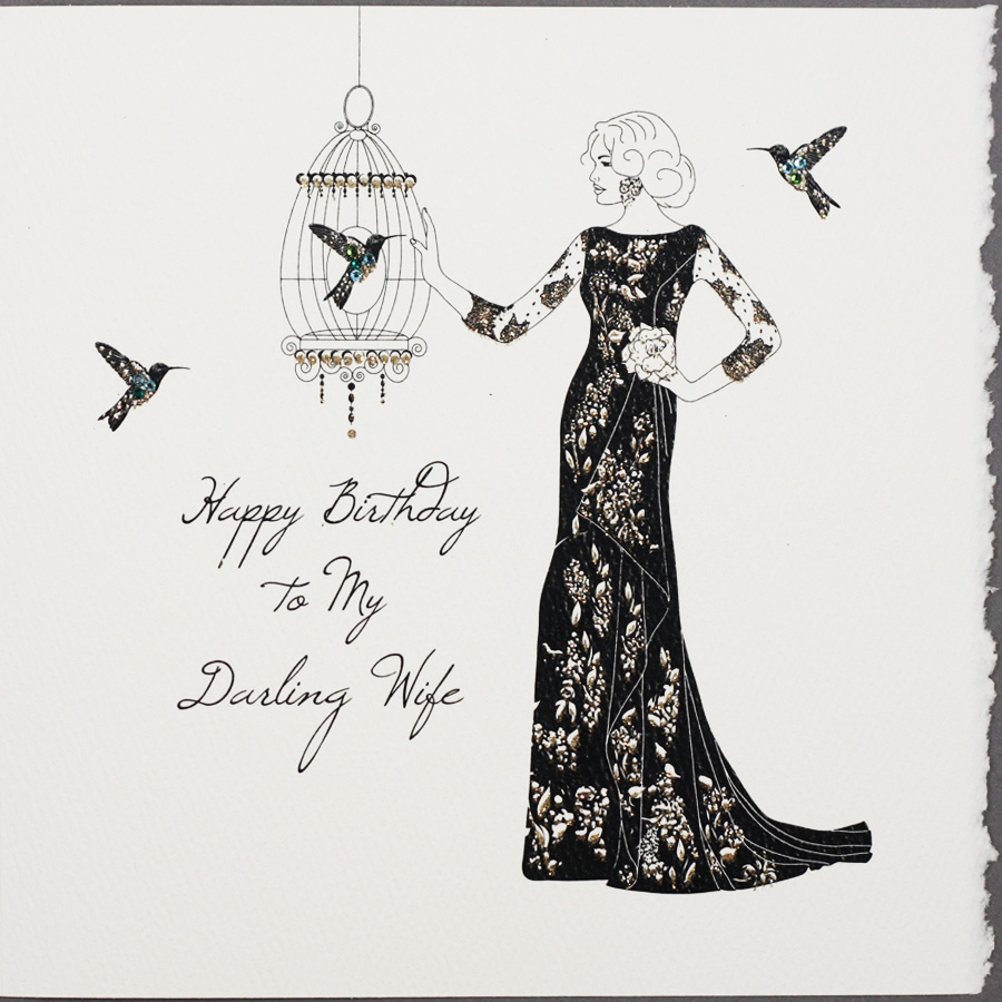 To My Darling Wife - Handmade Birthday Card - S37