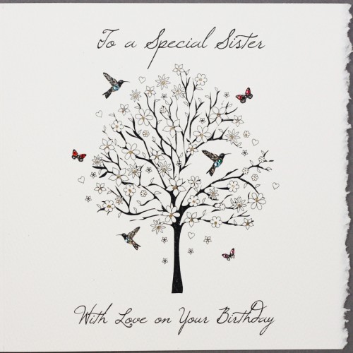 To A Special Sister -  Handmade Birthday Card -  S42