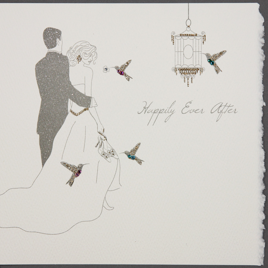 Happily Ever After - Handmade Wedding Card - SW10