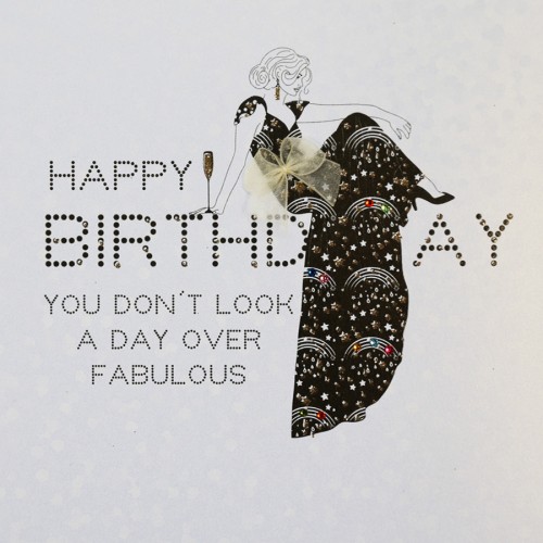 Day Over Fabulous  -  Handmade Open Birthday Card  -  AG5
