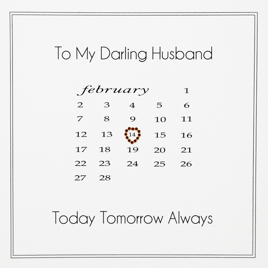 To My Darling Husband Large Valentine s Day Card KSL1 Tilt Art