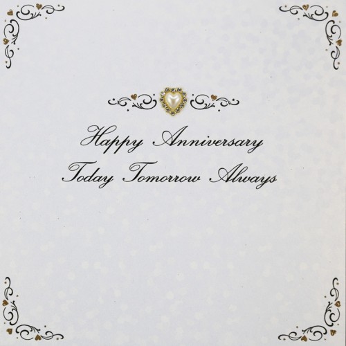 Happy Anniversary  -  Handmade Open Anniversary Card  -  AG35