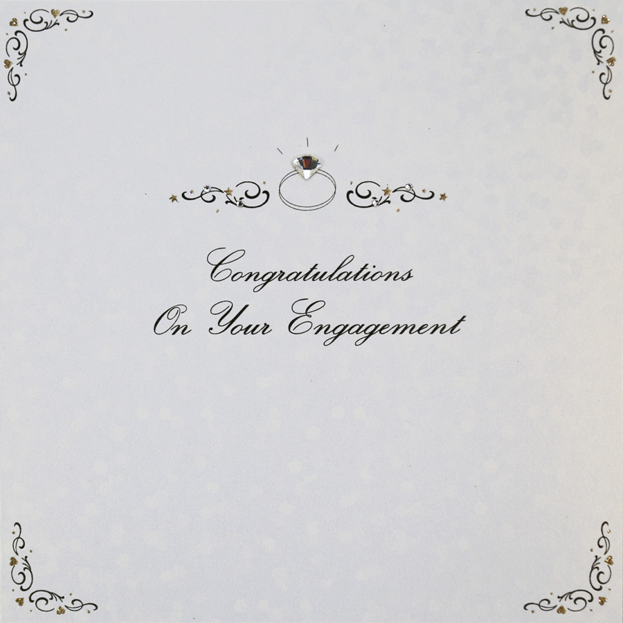 Congratulations On Your Engagement - Handmade Engagement Card - AG42