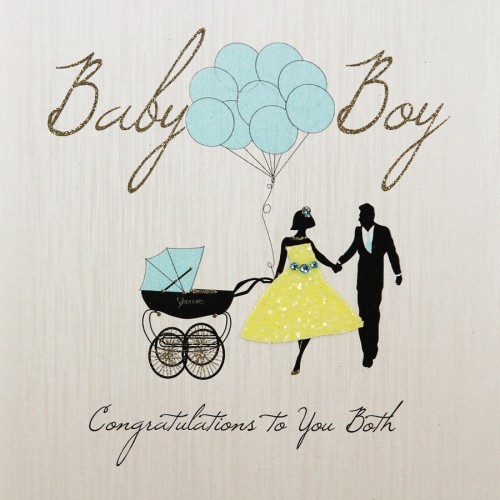 Baby Boy  -  Handmade Greeting Card  -  FK19