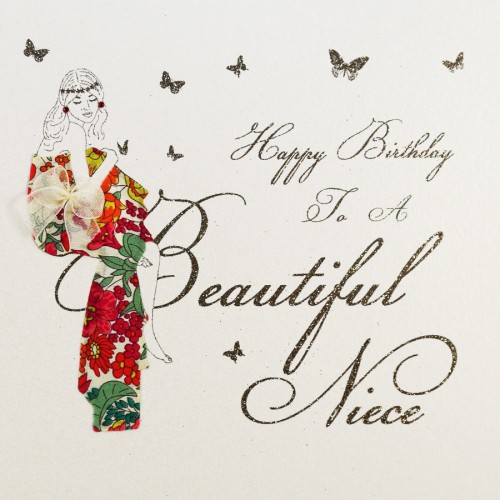 To a Beautiful Niece  -  Handmade Birthday Card  -  MB19
