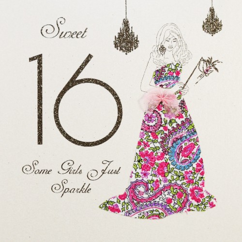Some Girls Just Sparkle  -  Handmade 16th Birthday Card  -  MB22