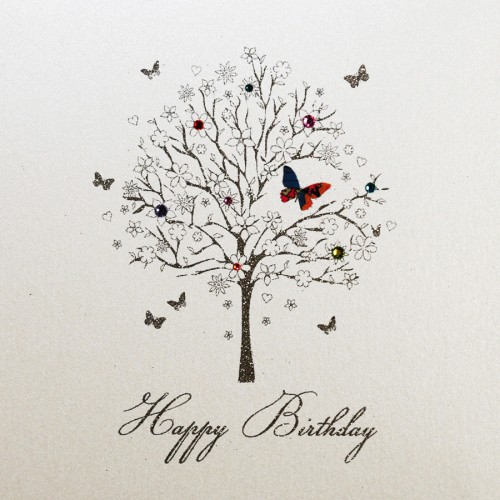 Happy Birthday   -  Handmade Open Birthday Card  -  MB7