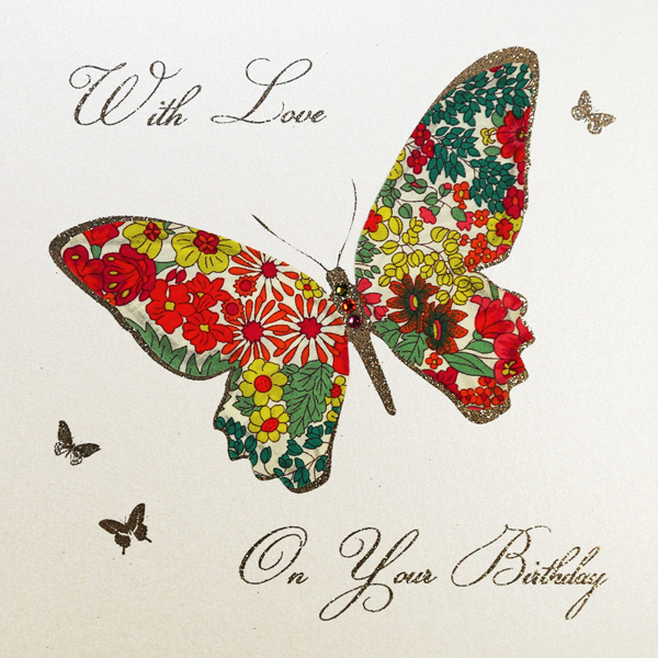 With Love On Your Birthday - Handmade Open Birthday Card - MB9