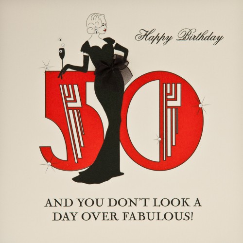 Day Over Fabulous !  -  Handmade 50th Birthday Card  -  B20