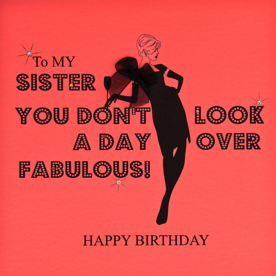 To My Sister - Handmade Birthday Card - B29