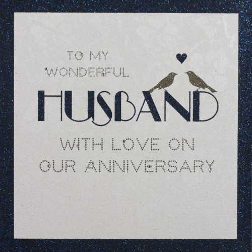 To My Wonderful Husband  -  Handmade  Anniversary Card  -  BH7