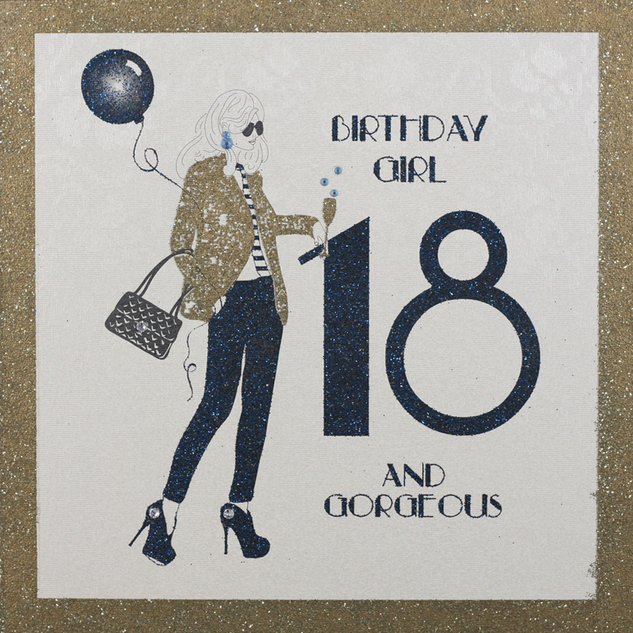 18 And Gorgeous - Handmade Birthday Card - CF19