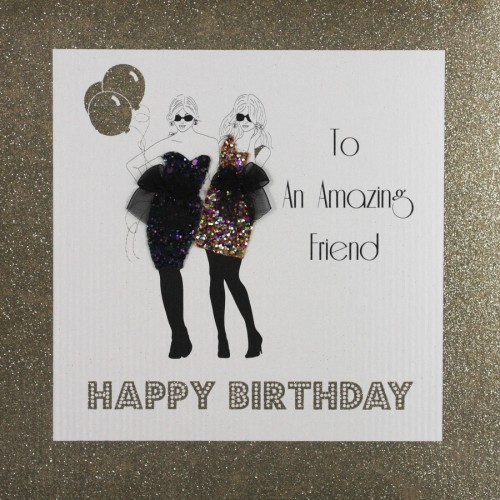 To An Amazing Friend   -  Large Handmade Birthday Card  -  GA14