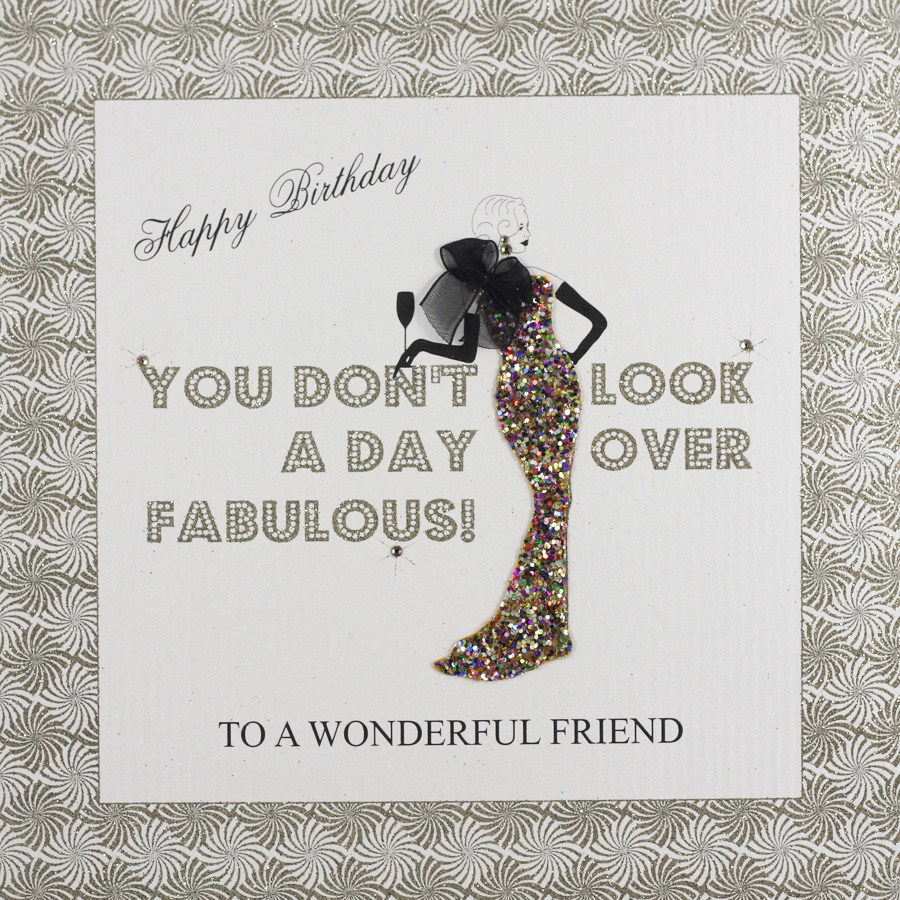 To A Wonderful Friend - Large Handmade Birthday Card - GA48