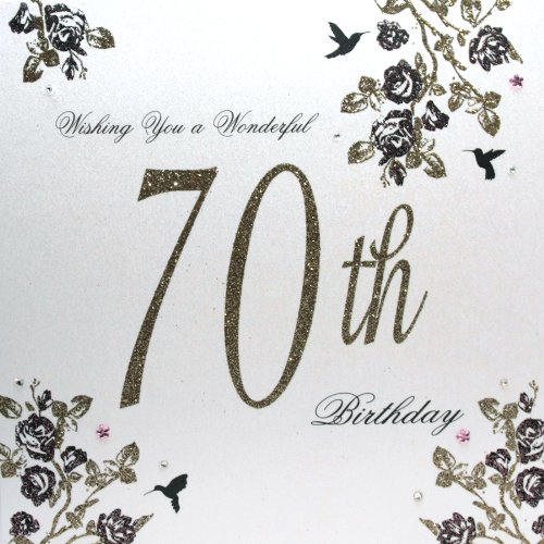 Wonderful 70th Birthday - Handmade Birthday Card - GO32