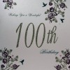 Wishing You a Wonderful 100th Birthday  -  Handmade Birthday Card  -  GO67