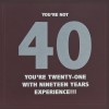 You're Not 40   -  Quality Embossed Birthday Card  -  R13