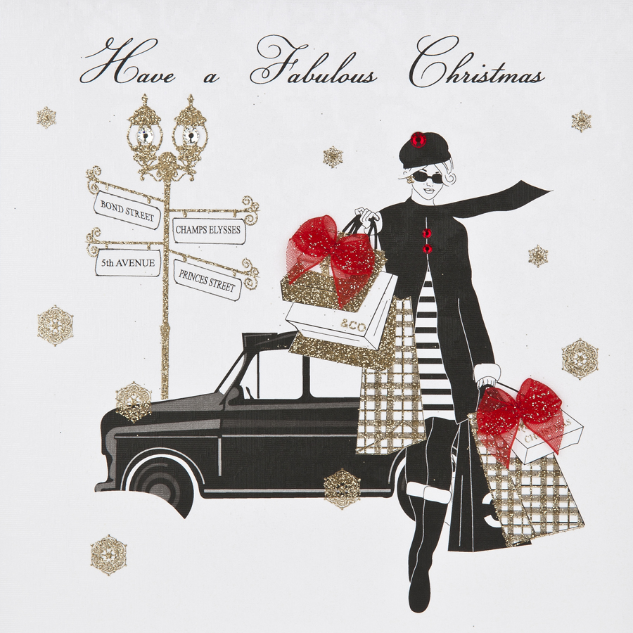 Have A Fabulous Christmas - Handmade Open Christmas Card - ER4