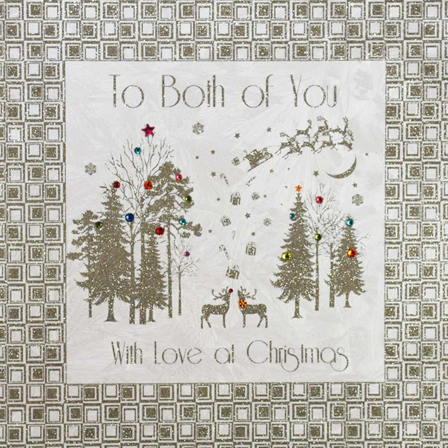 To Both Of You - Large Handmade Christmas Card - LDEC5
