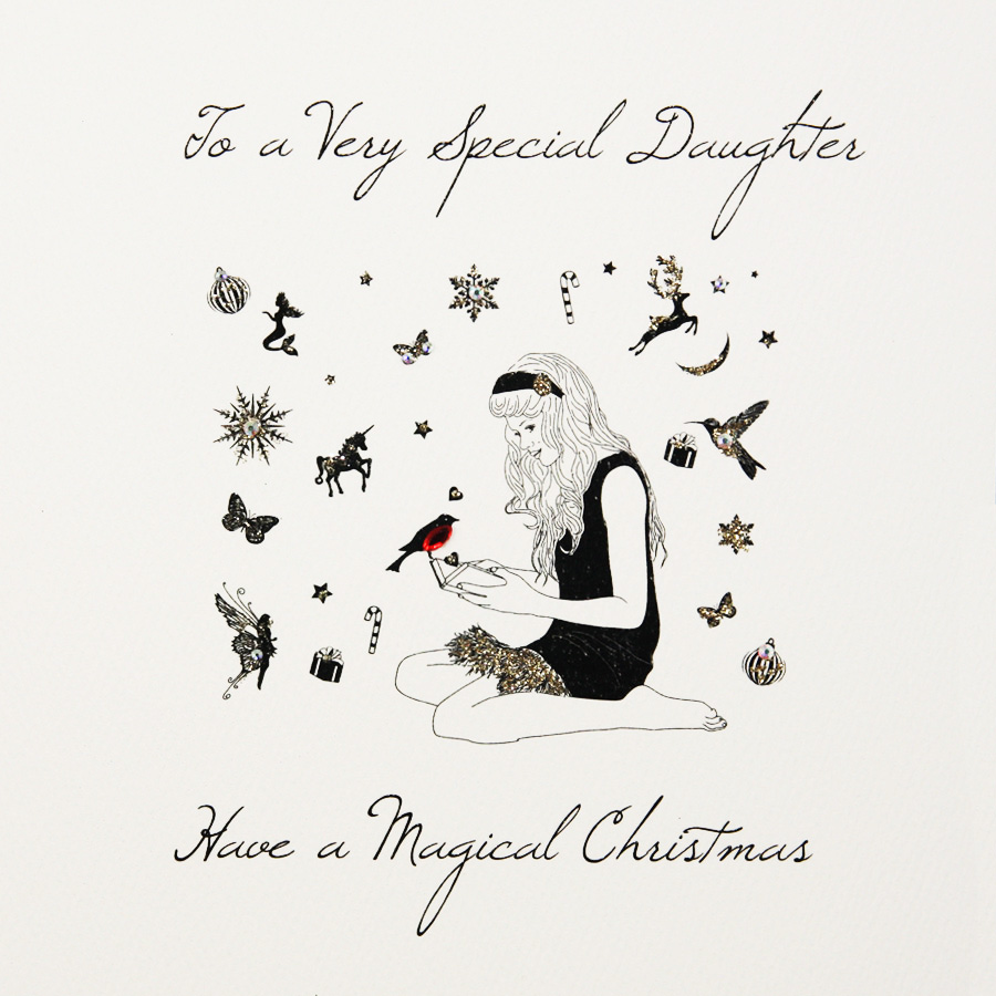 Weihnachtskarte „To A Special Daughter“ – Premium-Karte Auf 300 G/m² Karton, Inkl. Umschlag (Second Ave)