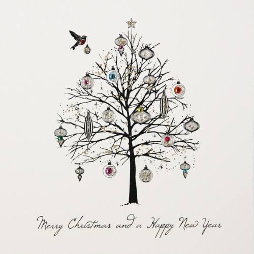 Merry Christmas / Happy New Year  -  Handmade Open Christmas Card  -  M3