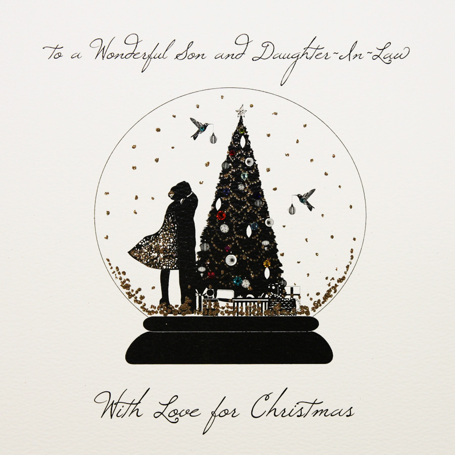 To a Wonderful Son & Daughter-In-Law - Large Handmade Christmas Card - ML16