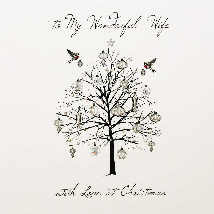 To My Wonderful Wife - Large Handmade Christmas Card - ML2