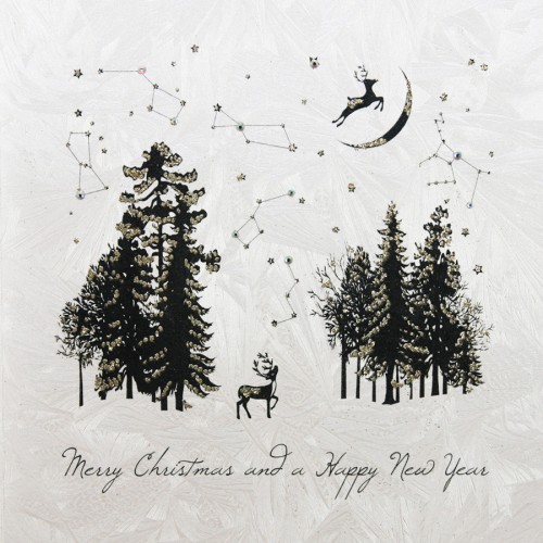 Merry Christmas / Happy New Year  -  Handmade Open Christmas Card  - Z6