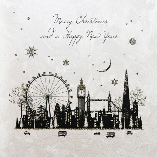 Merry Christmas - New Year / London  - Boxed Christmas Cards 6 Per Box  L2