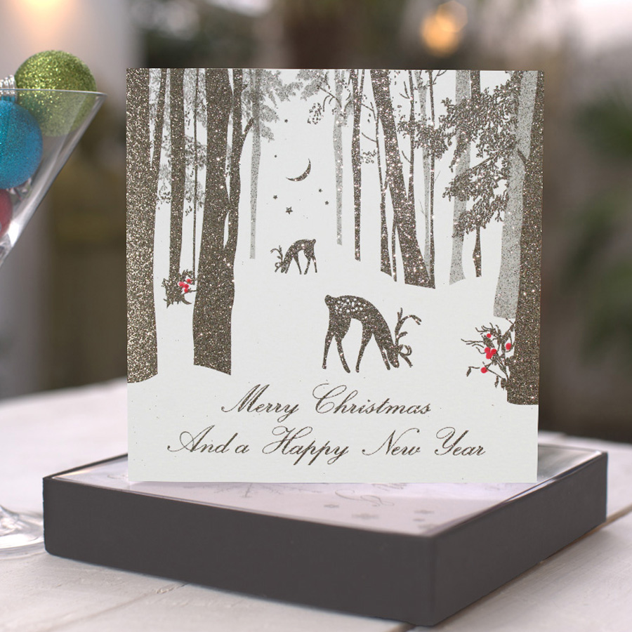 Merry Christmas / Happy New Year - Boxed Christmas Cards ( 6 Per Box ) SB1 - Tilt Art