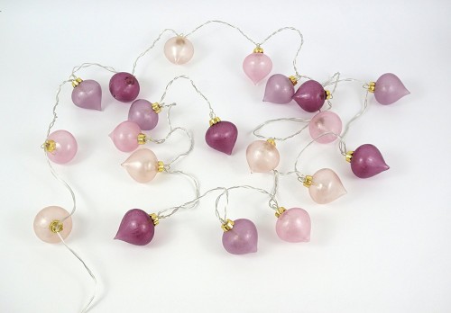 Lotus Hand Crafted Glass Lanterns Decorative Light Chain  - li914 - Image 2