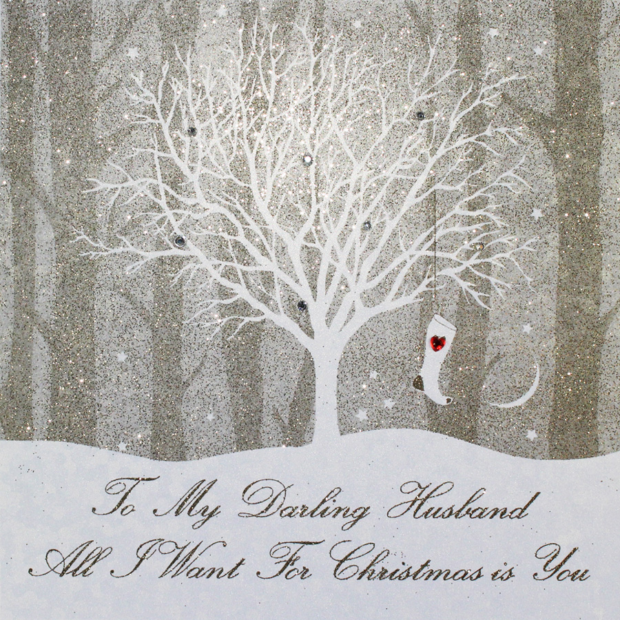 To My Darling Husband - Handmade Christmas Card - EF15
