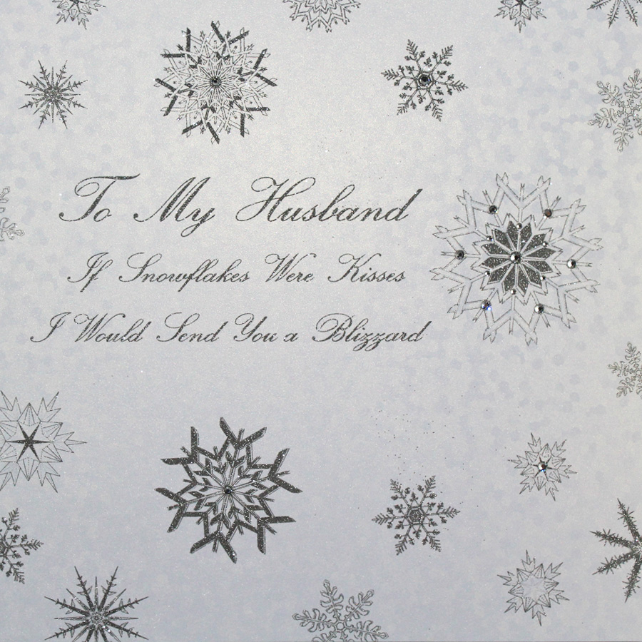 To My Husband - Large Handmade Christmas Card - SCL2