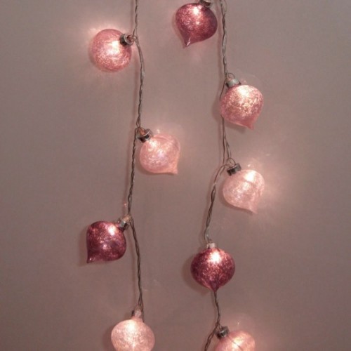 Lotus Hand Crafted Glass Lanterns Decorative Light Chain  - li914