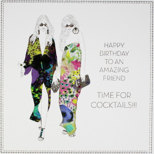 To An Amazing Friend  -  Large Handmade Open Birthday Card  -  BLY2
