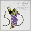 Day Over Fabulous !  -  Large Handmade 50th Birthday Card  -  BLY8